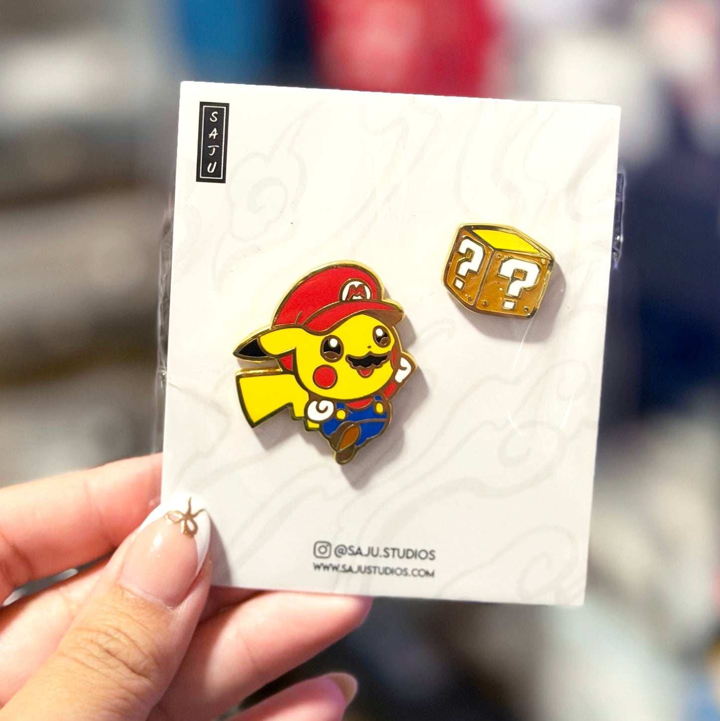 Mario Poncho Enamel Pins (2 pcs)