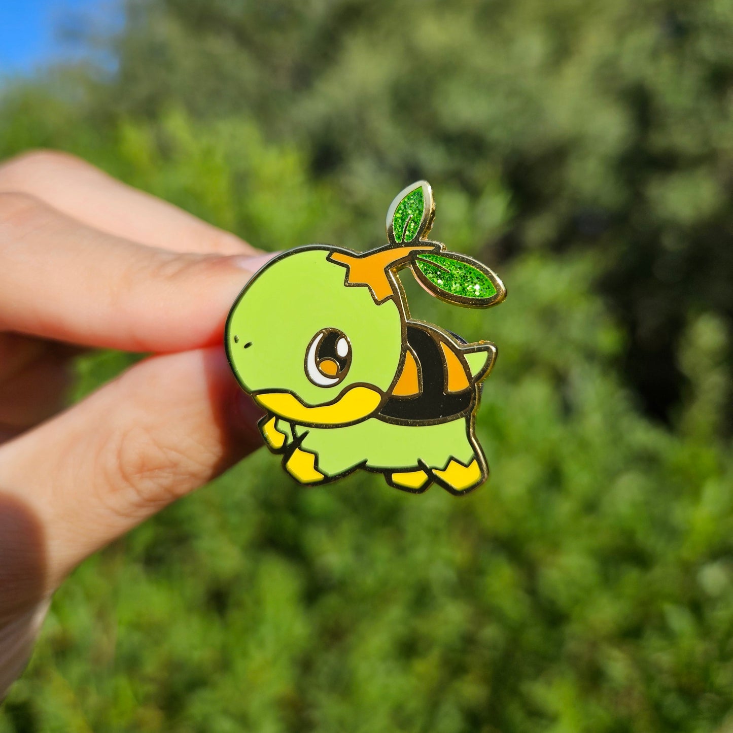 Grass Turtle Enamel Pin