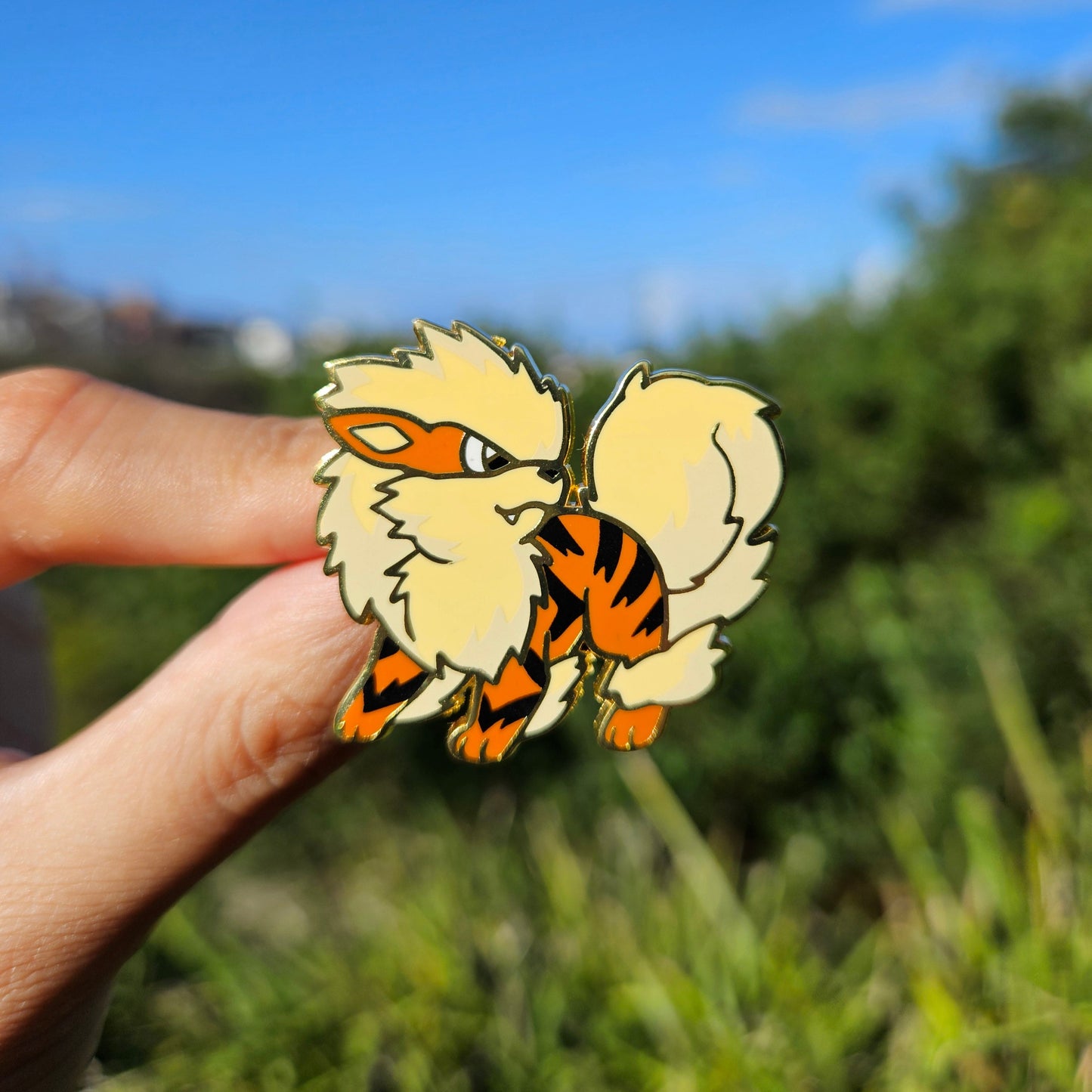 Fire Canine Enamel Pin