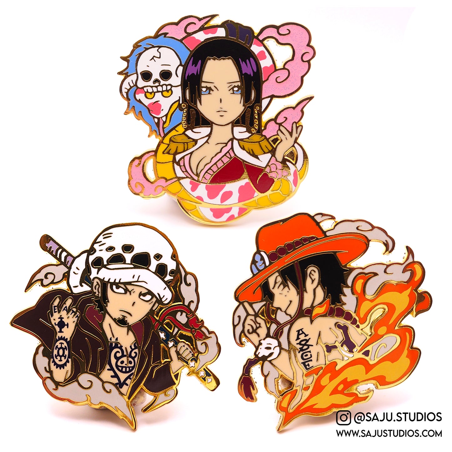 Devil Fruit Trio Enamel Pins