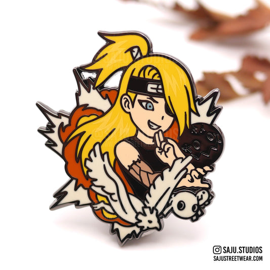 Explosive Clay Enamel Pin