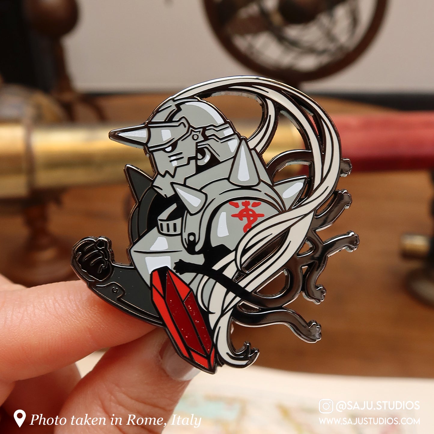 Alphonse Enamel Pin