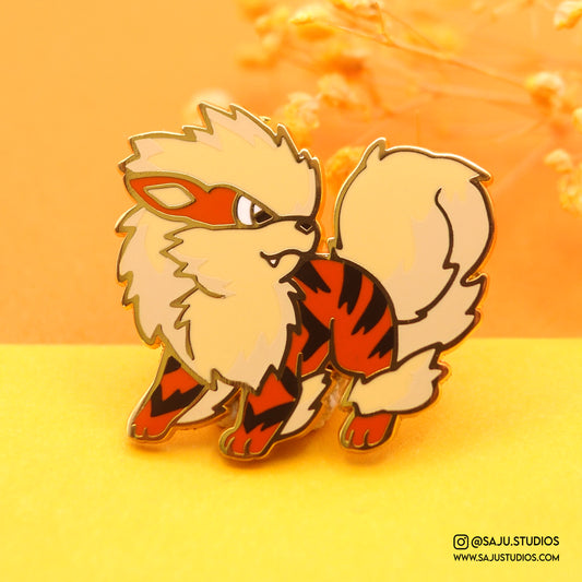 Fire Canine Enamel Pin