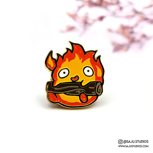 Calcifer Enamel Pin