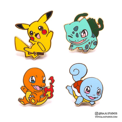 Gen 1 Starter Enamel Pins