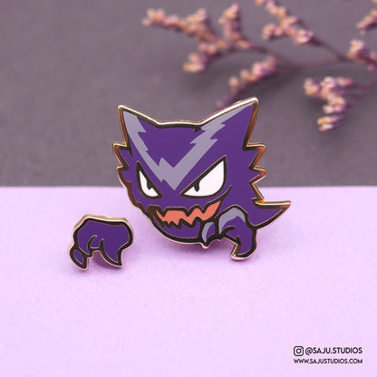 Ghost Type Enamel Pins