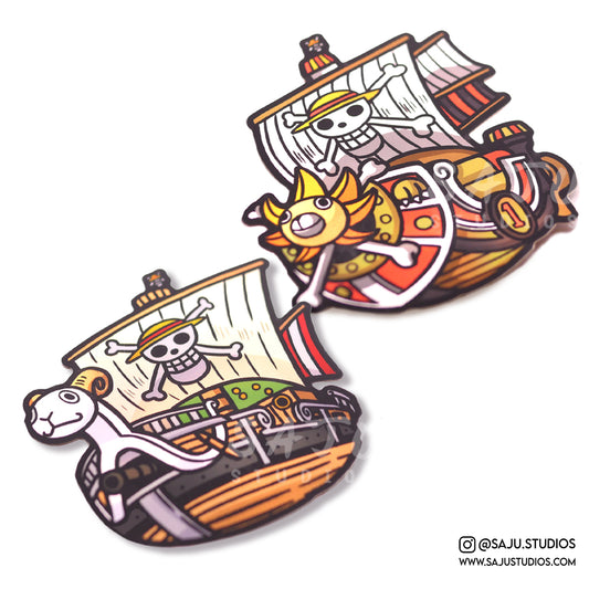 Pirate Ships Anti-Glare Metallic Stickers