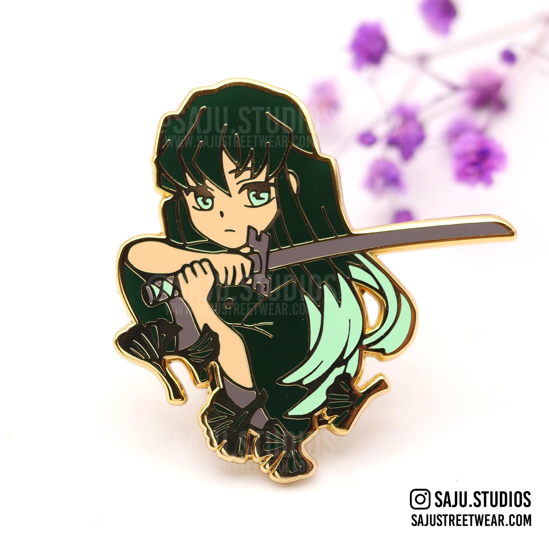 Mist Pillar Enamel Pin – SAJU Studios