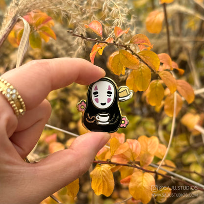 No Face Enamel Pin