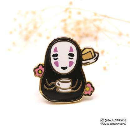 No Face Enamel Pin