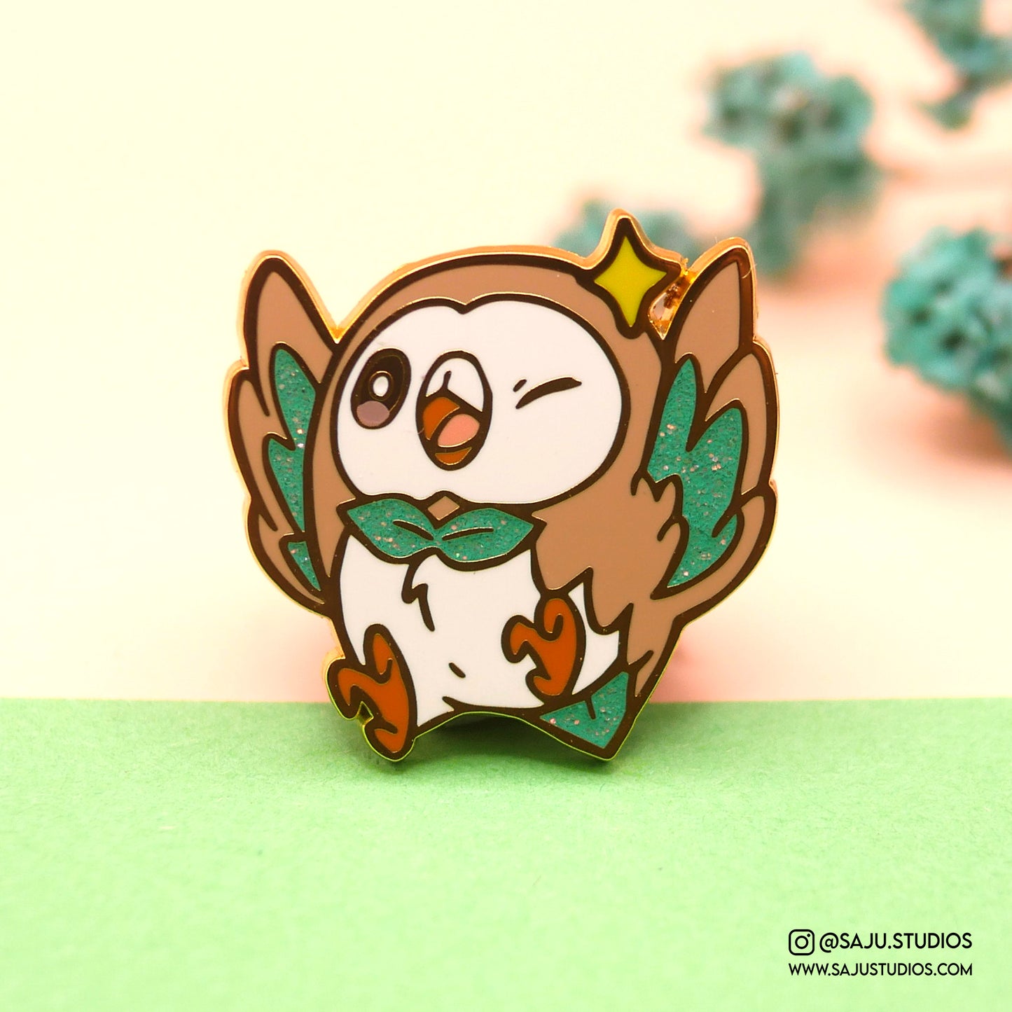 Grass Owl Enamel Pin