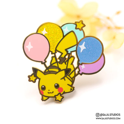 Pika Balloon Enamel Pin