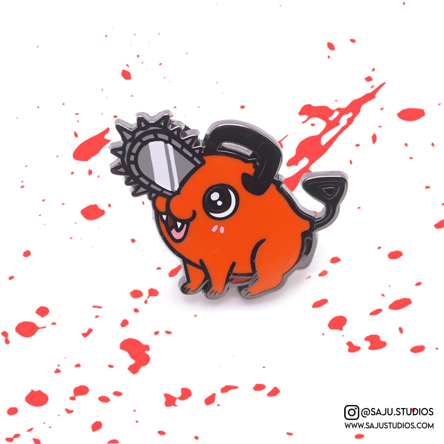 Chainsaw Dog Enamel Pin