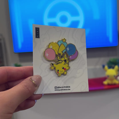 Pika Balloon Enamel Pin