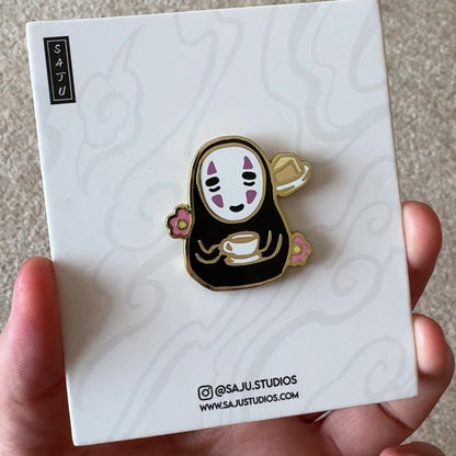 No Face Enamel Pin