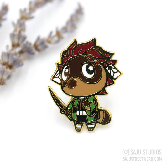 Tanuki Enamel Pin