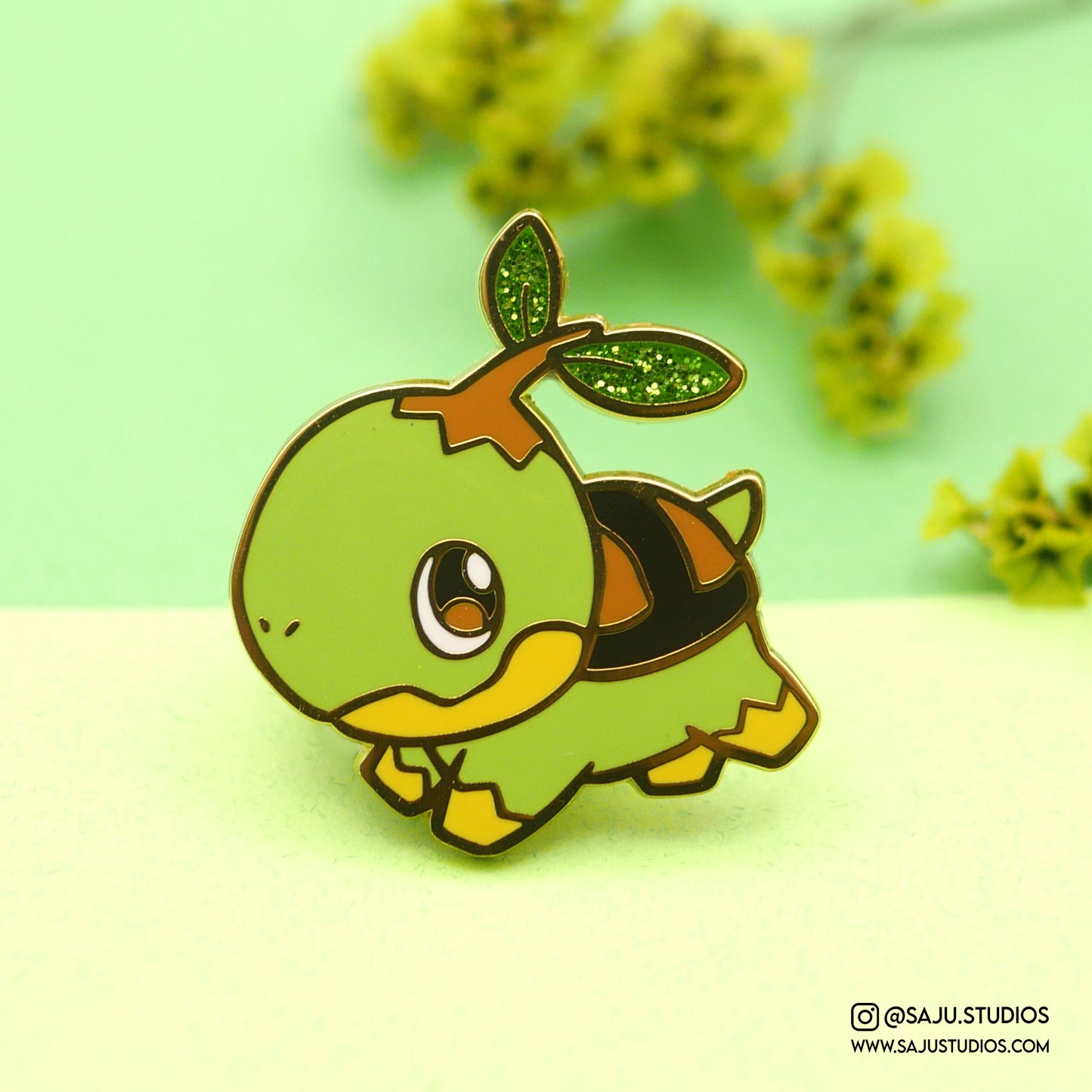 Grass Turtle Enamel Pin