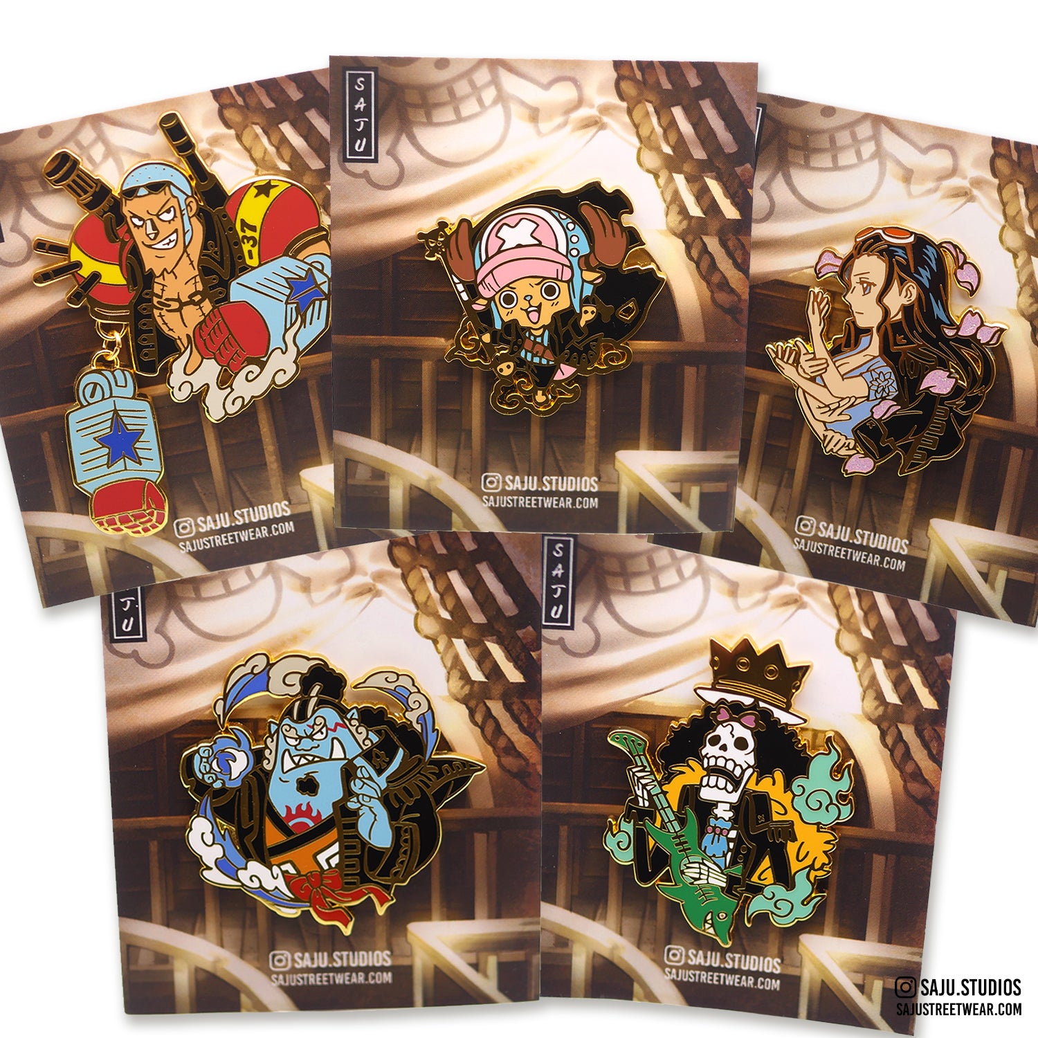 One Piece Pirate Crew Compass Soft Enamel Collectible Pin