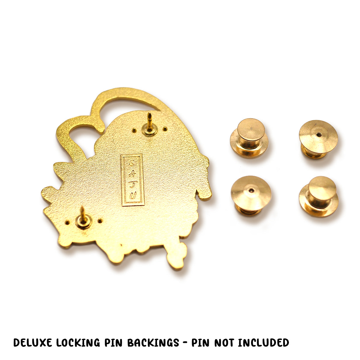 Gunmetal Locking Pin Backs (2) - Noir Voyage®